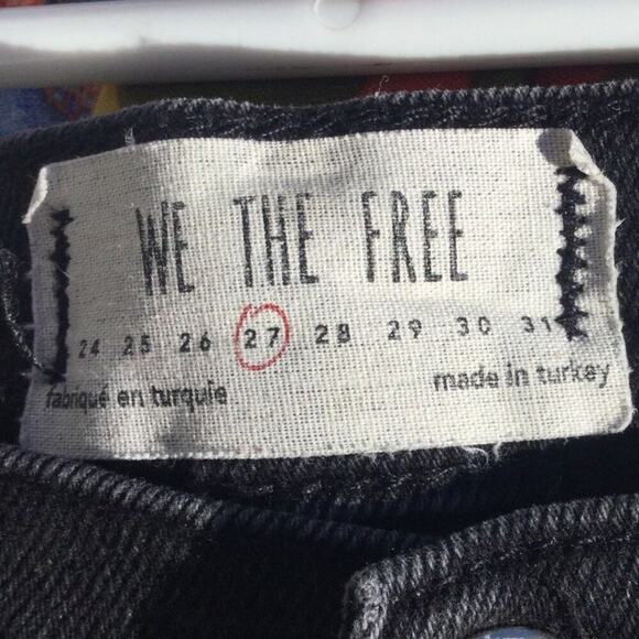 We The Free Womens Distressed Skinny Jeans Size 27 Black Emo Boho Thrashed Punk - Picture 2 of 13